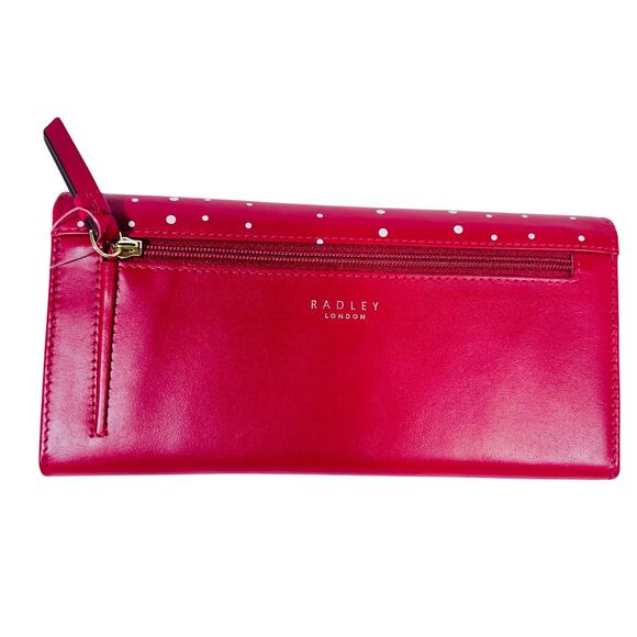 Radley London Hole Lotta Fun Wallet Large White Red Leather Flap New - Picture 3 of 12